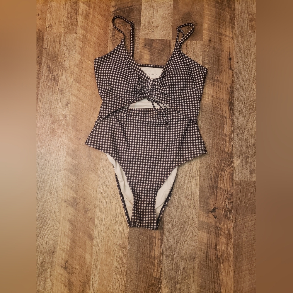 Aeropostale Black and White Checkered Swimsuit